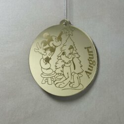 Pallina di Natale con incisione Cartoni Animati Regplex in Plexiglas PN-105 - immagine 2