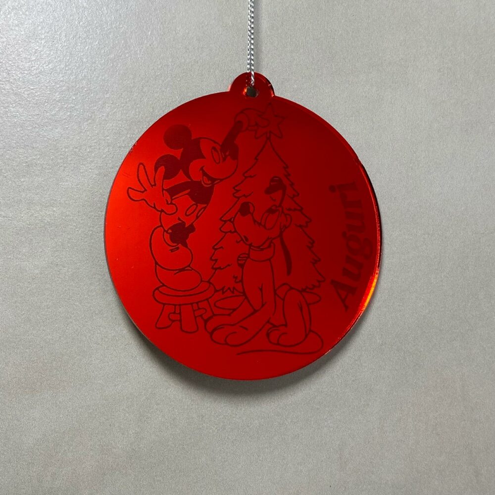 Pallina di Natale con incisione Cartoni Animati Regplex in Plexiglas PN-105 - immagine 3