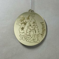 Pallina di Natale con incisione Cartoni Animati Regplex in Plexiglas PN-105