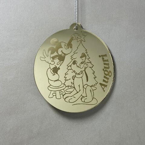 Pallina di Natale con incisione Cartoni Animati Regplex in Plexiglas PN-105