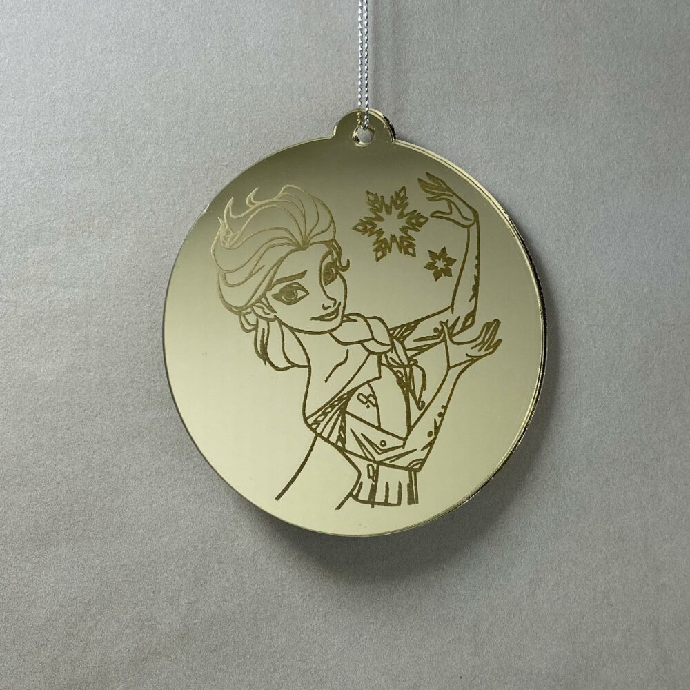 Pallina di Natale con incisione Cartoni Animati Regplex in Plexiglas PN-107 - immagine 2