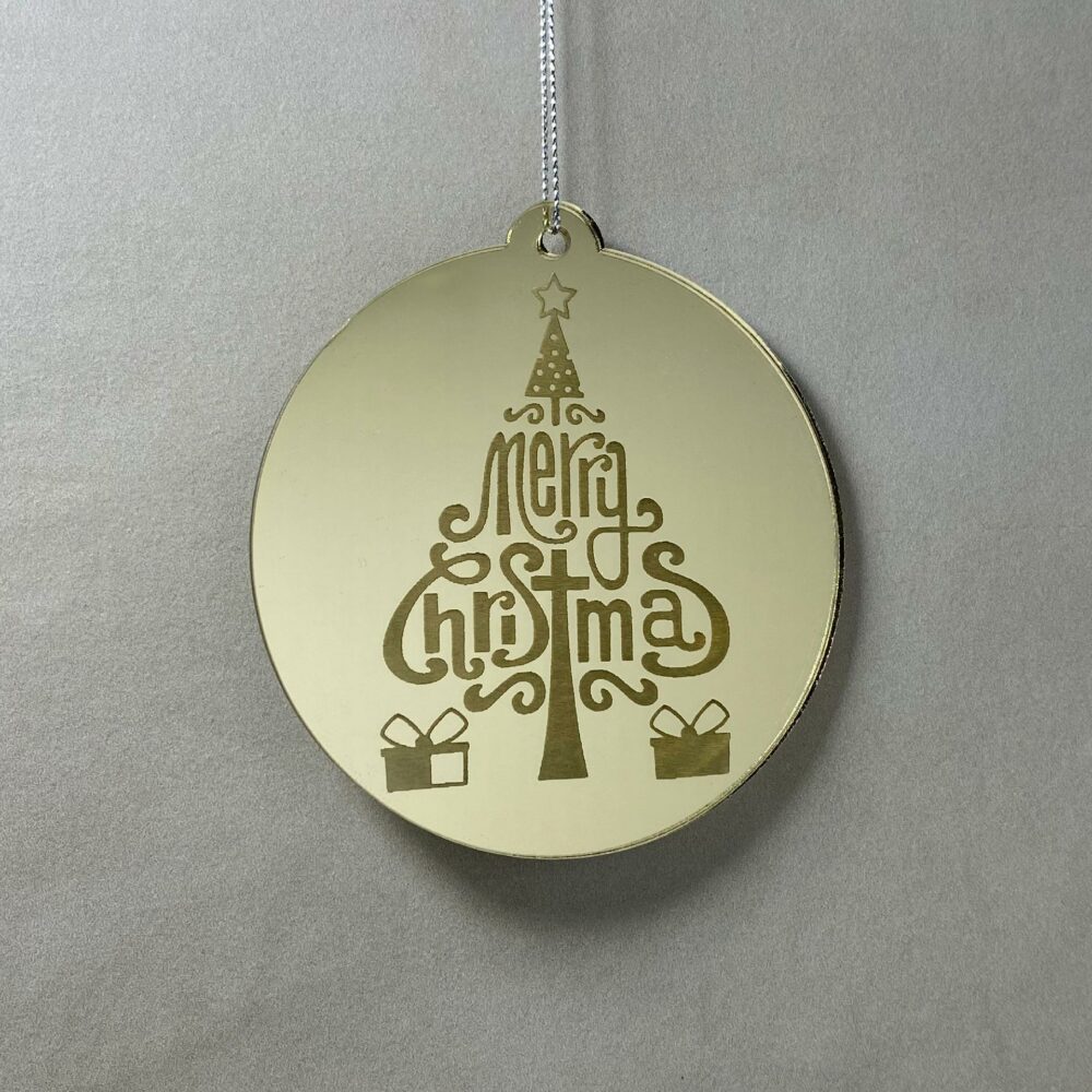 Pallina di Natale con incisione Decorazioni Regplex in Plexiglas PN-78 - immagine 2