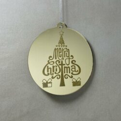 Pallina di Natale con incisione Decorazioni Regplex in Plexiglas PN-78 - immagine 2