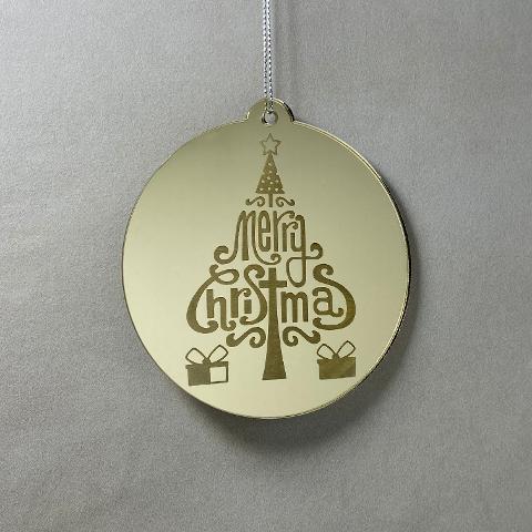 Pallina di Natale con incisione Decorazioni Regplex in Plexiglas PN-78