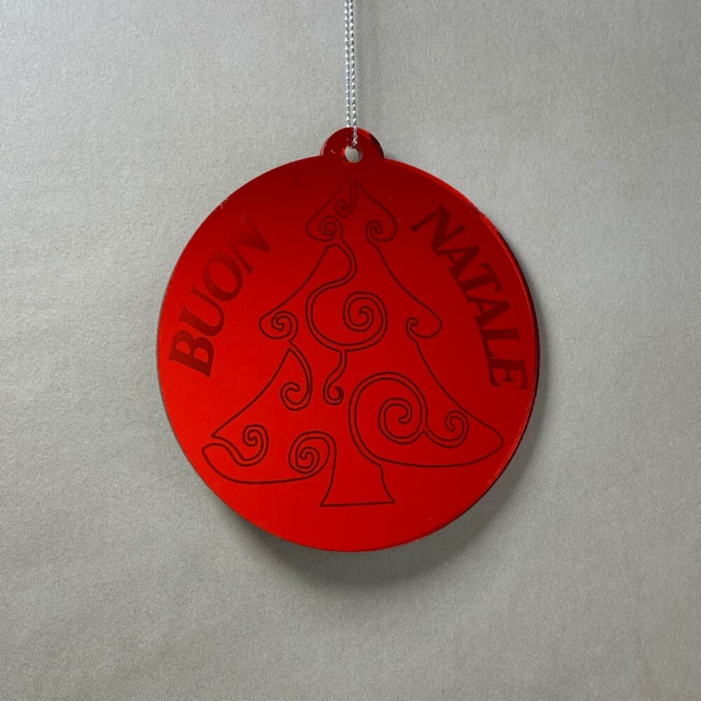 Pallina di Natale con incisione Decorazioni Regplex in Plexiglas PN-80 - immagine 3
