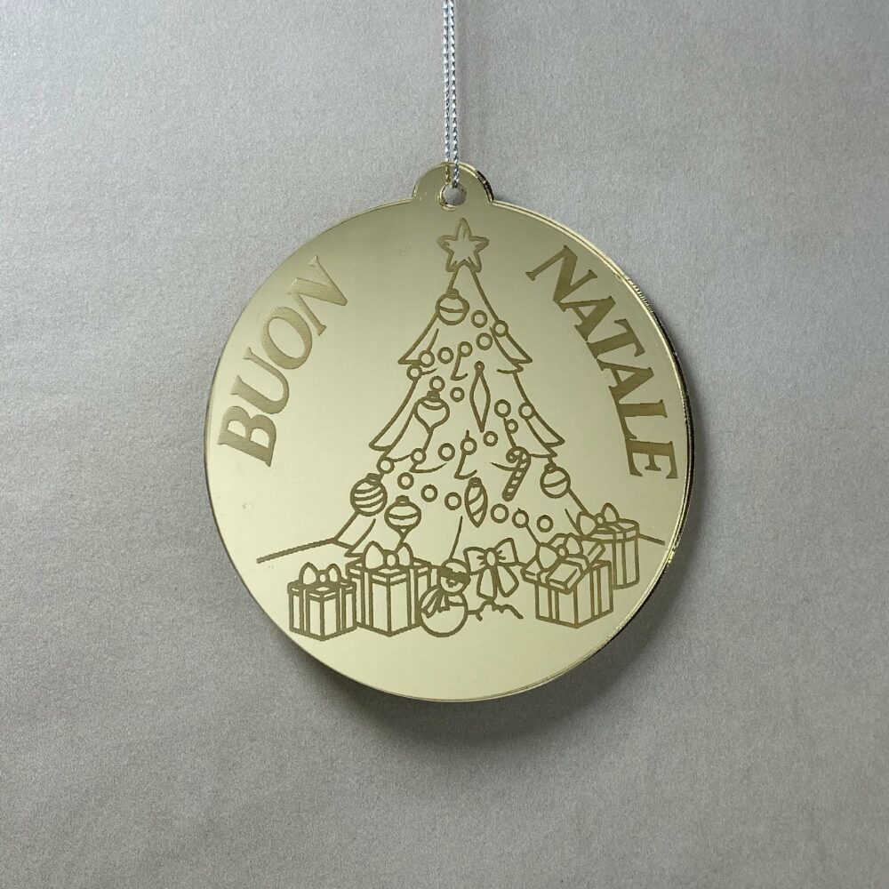 Pallina di Natale con incisione Decorazioni Regplex in Plexiglas PN-81 - immagine 2