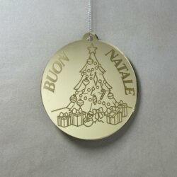 Pallina di Natale con incisione Decorazioni Regplex in Plexiglas PN-81 - immagine 2