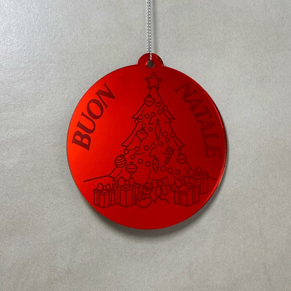 Pallina di Natale con incisione Decorazioni Regplex in Plexiglas PN-81 - immagine 3
