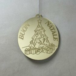 Pallina di Natale con incisione Decorazioni Regplex in Plexiglas PN-81
