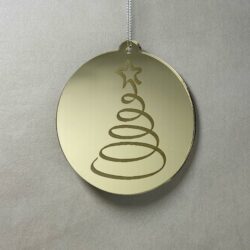 Pallina di Natale con incisione Decorazioni Regplex in Plexiglas PN-82 - immagine 2