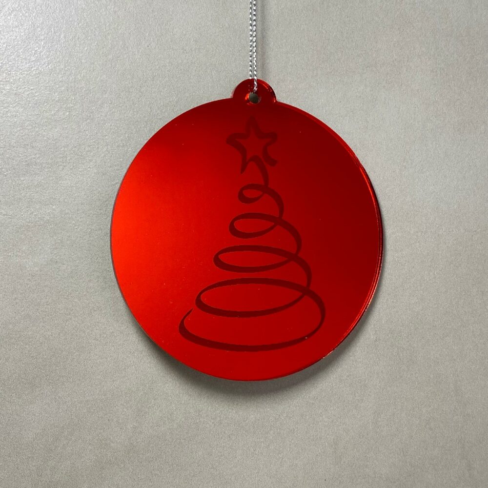 Pallina di Natale con incisione Decorazioni Regplex in Plexiglas PN-82 - immagine 3