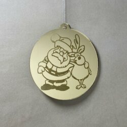Pallina di Natale con incisione Decorazioni Regplex in Plexiglas PN-84 - immagine 2