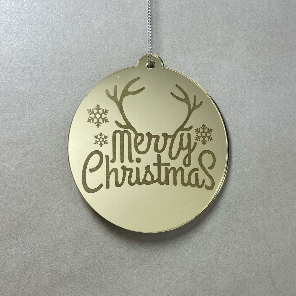 Pallina di Natale con incisione Decorazioni Regplex in Plexiglas PN-85 - immagine 2