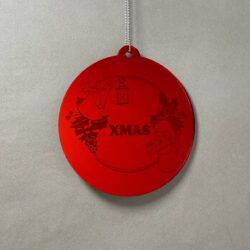 Pallina di Natale con incisione Decorazioni Regplex in Plexiglas PN-88 - immagine 3