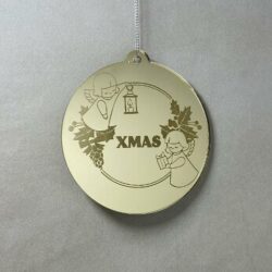 Pallina di Natale con incisione Decorazioni Regplex in Plexiglas PN-88