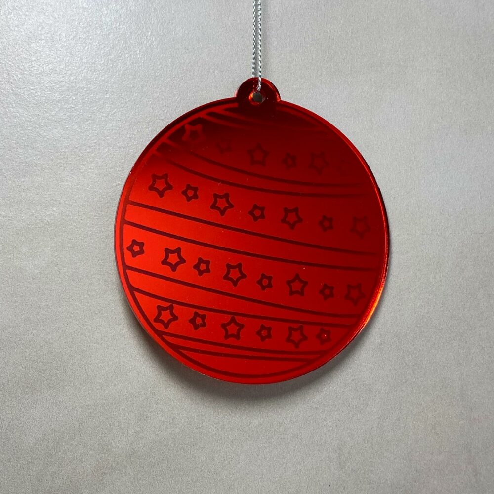 Pallina di Natale con incisione Decorazioni Regplex in Plexiglas PN-89 - immagine 3