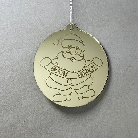 Pallina di Natale con incisione Decorazioni Regplex in Plexiglas PN-90