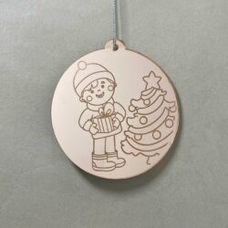 Pallina di Natale con incisione Famiglia Regplex in Plexiglas PN-121 - immagine 2