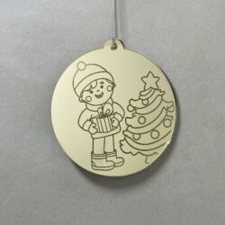 Pallina di Natale con incisione Famiglia Regplex in Plexiglas PN-121 - immagine 3