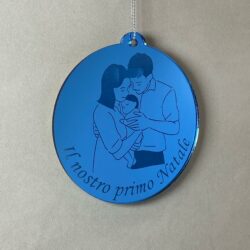 Pallina di Natale con incisione Famiglia Regplex in Plexiglas PN-53 - immagine 2