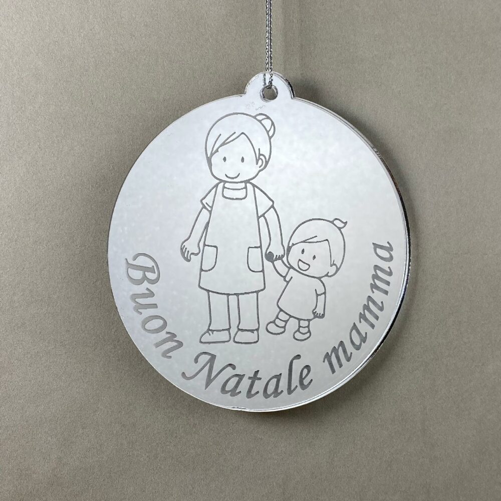 Pallina di Natale con incisione Famiglia Regplex in Plexiglas PN-54 - immagine 2