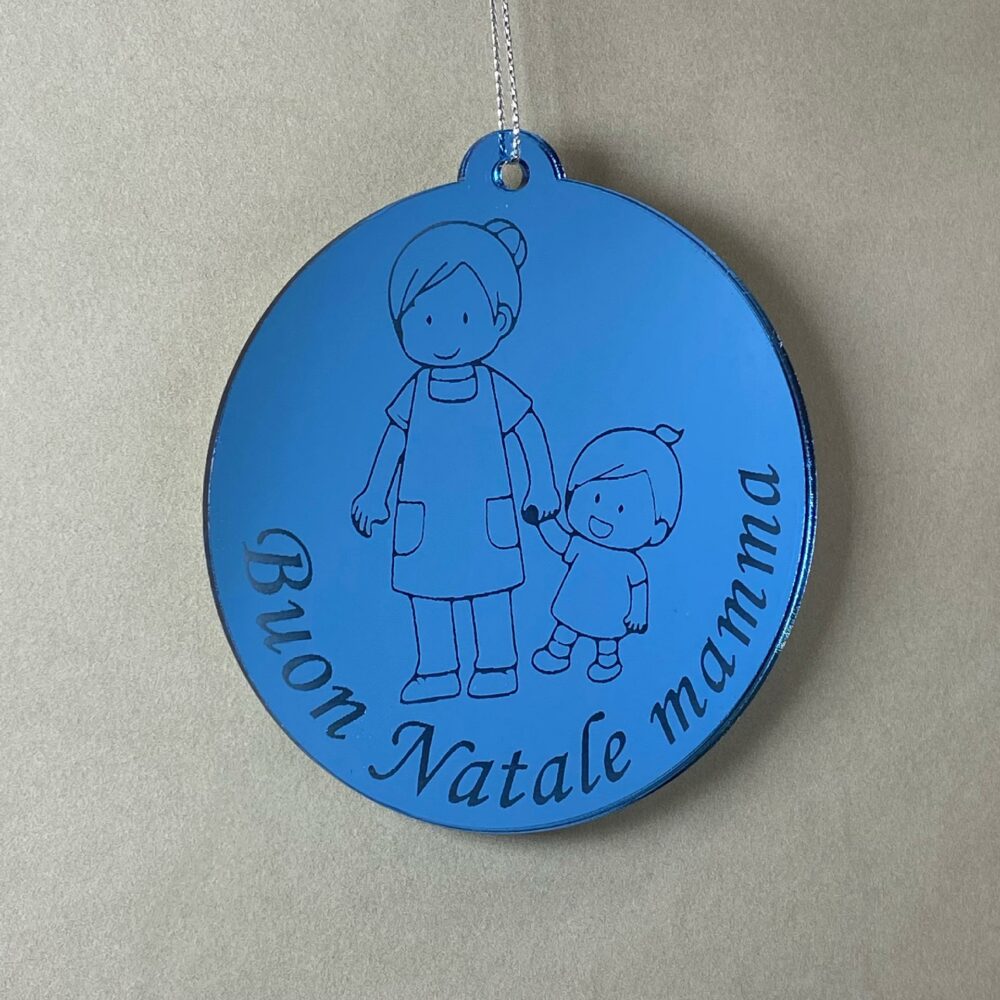Pallina di Natale con incisione Famiglia Regplex in Plexiglas PN-54 - immagine 3