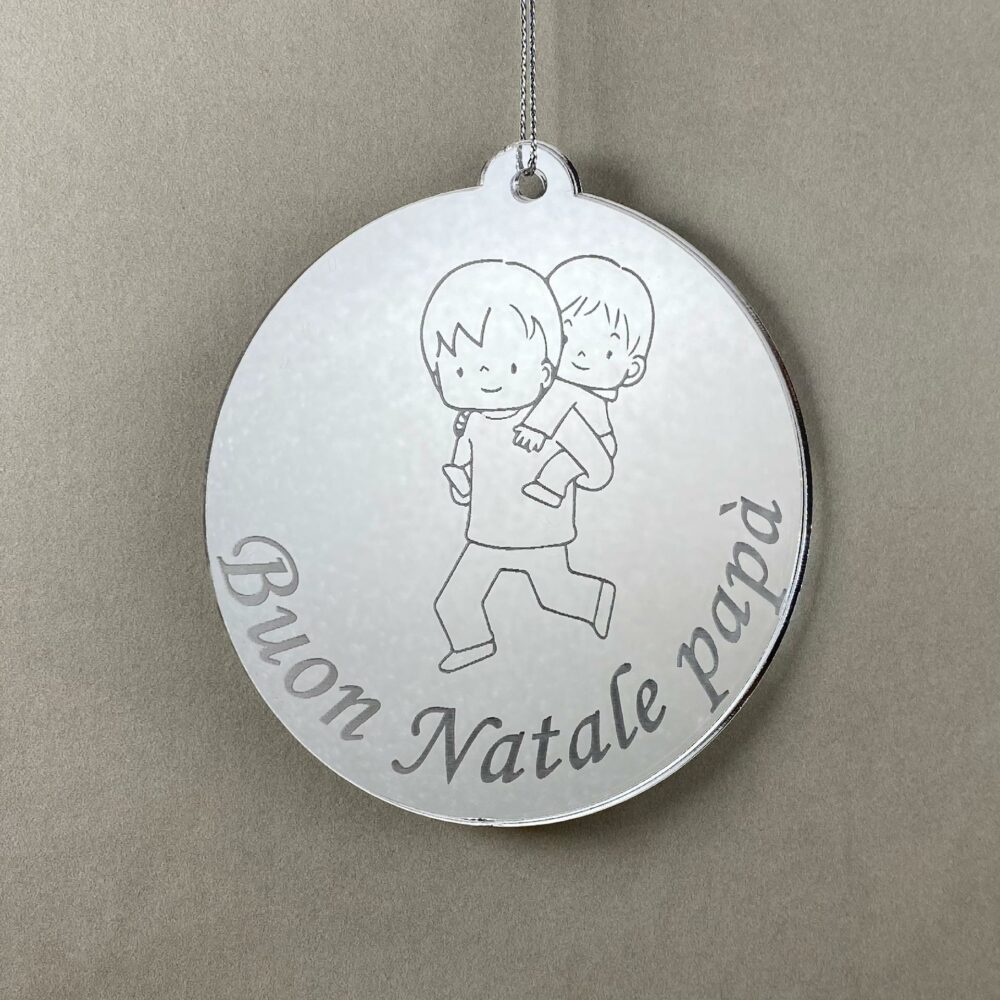 Pallina di Natale con incisione Famiglia Regplex in Plexiglas PN-55 - immagine 3