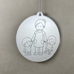 Pallina di Natale con incisione Famiglia Regplex in Plexiglas PN-57 - immagine 3