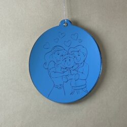 Pallina di Natale con incisione Famiglia Regplex in Plexiglas PN-59 - immagine 2