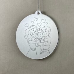 Pallina di Natale con incisione Famiglia Regplex in Plexiglas PN-59 - immagine 3