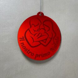 Pallina di Natale con incisione Famiglia Regplex in Plexiglas PN-61 - immagine 2