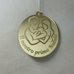Pallina di Natale con incisione Famiglia Regplex in Plexiglas PN-61 - immagine 3