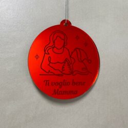 Pallina di Natale con incisione Famiglia Regplex in Plexiglas PN-71 - immagine 3