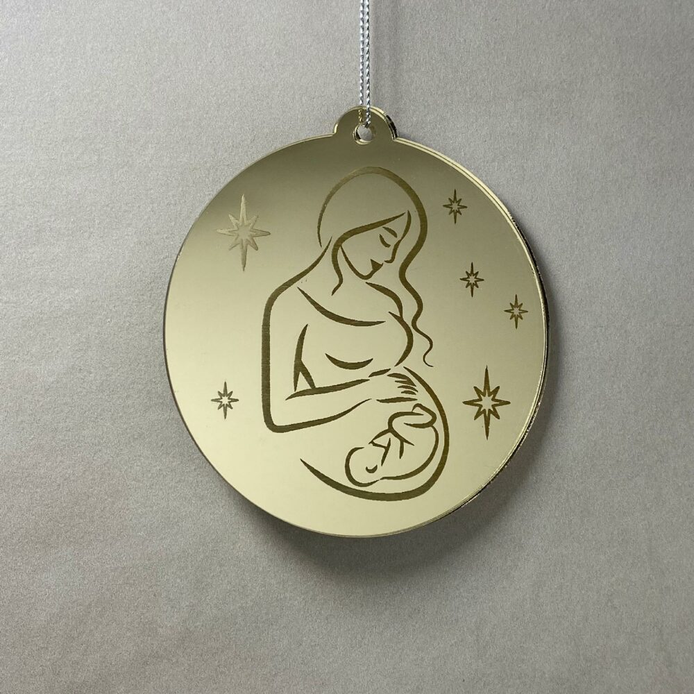 Pallina di Natale con incisione Famiglia Regplex in Plexiglas PN-72 - immagine 2