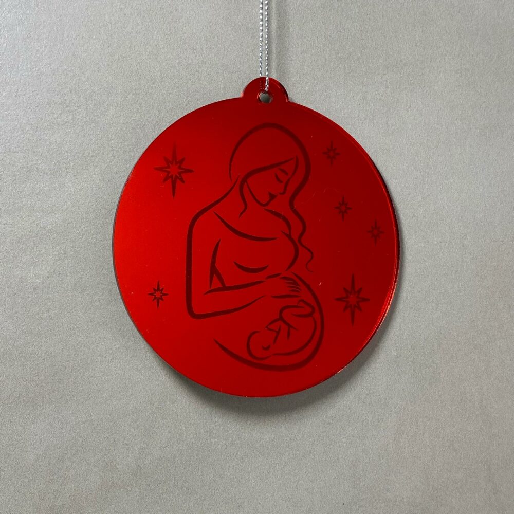 Pallina di Natale con incisione Famiglia Regplex in Plexiglas PN-72 - immagine 3