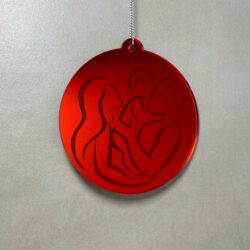 Pallina di Natale con incisione Famiglia Regplex in Plexiglas PN-73 - immagine 2