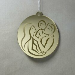 Pallina di Natale con incisione Famiglia Regplex in Plexiglas PN-73 - immagine 3