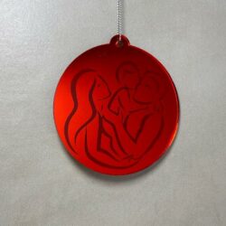 Pallina di Natale con incisione Famiglia Regplex in Plexiglas PN-73