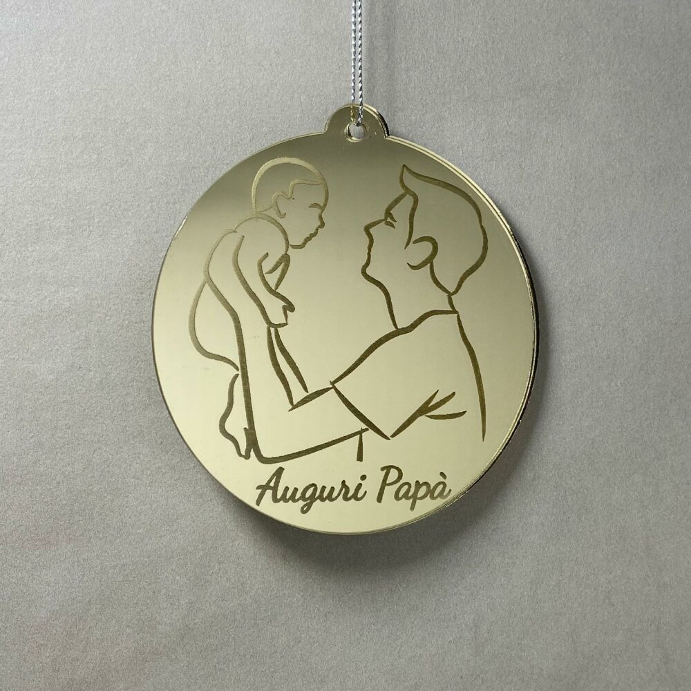 Pallina di Natale con incisione Famiglia Regplex in Plexiglas PN-75 - immagine 2