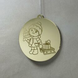 Pallina di Natale con incisione Famiglia Regplex in Plexiglas PN-76 - immagine 2