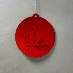 Pallina di Natale con incisione Famiglia Regplex in Plexiglas PN-76 - immagine 3