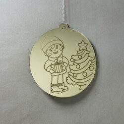 Pallina di Natale con incisione Famiglia Regplex in Plexiglas PN-77 - immagine 2