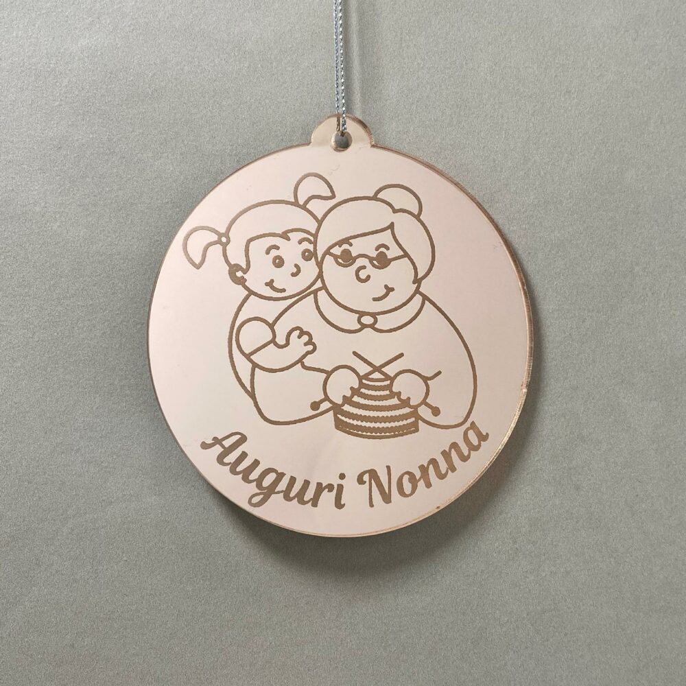 Pallina di Natale con incisione Nonni Regplex in Plexiglas PN-120 - immagine 2