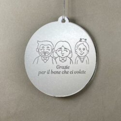 Pallina di Natale con incisione Nonni Regplex in Plexiglas PN-48