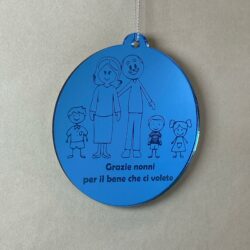 Pallina di Natale con incisione Nonni Regplex in Plexiglas PN-49 - immagine 2