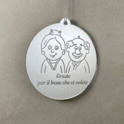 Pallina di Natale con incisione Nonni Regplex in Plexiglas PN-50 - immagine 2