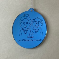 Pallina di Natale con incisione Nonni Regplex in Plexiglas PN-50 - immagine 3