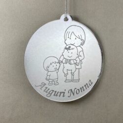 Pallina di Natale con incisione Nonni Regplex in Plexiglas PN-51 - immagine 2