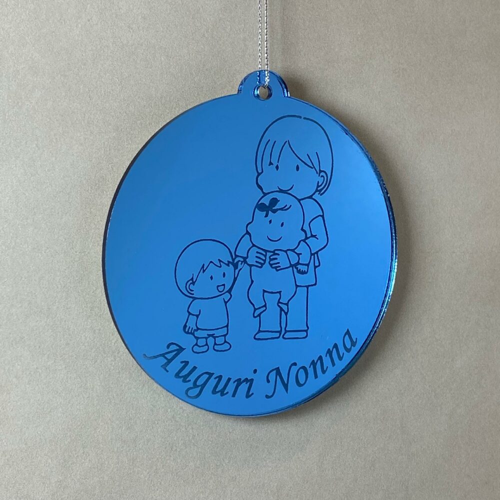 Pallina di Natale con incisione Nonni Regplex in Plexiglas PN-51 - immagine 3