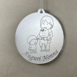 Pallina di Natale con incisione Nonni Regplex in Plexiglas PN-51